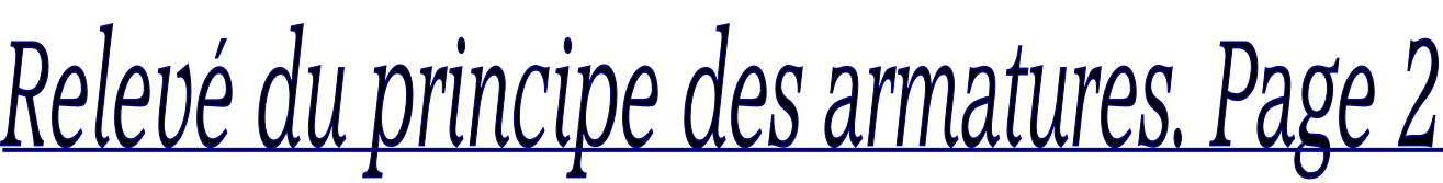 Relevé du principe des armatures. Page 2